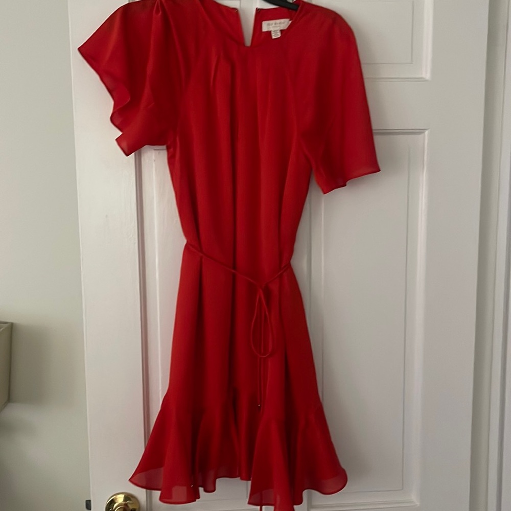 Ted Baker Orange/Red Fit & Flare Dress